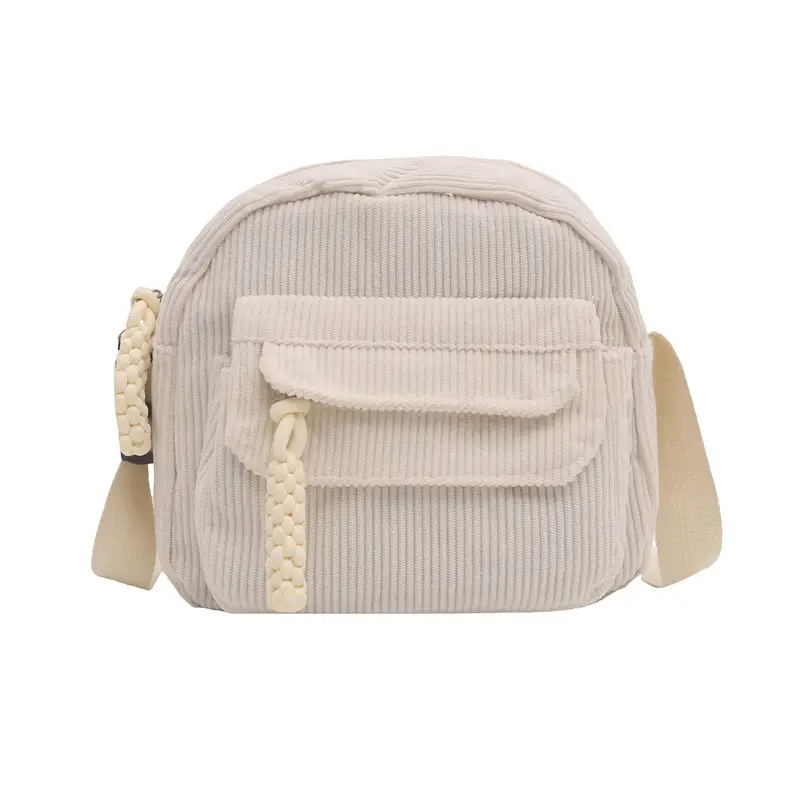 Women's Corduroy Shoulder Bag Brown New Fashion - Image 2
