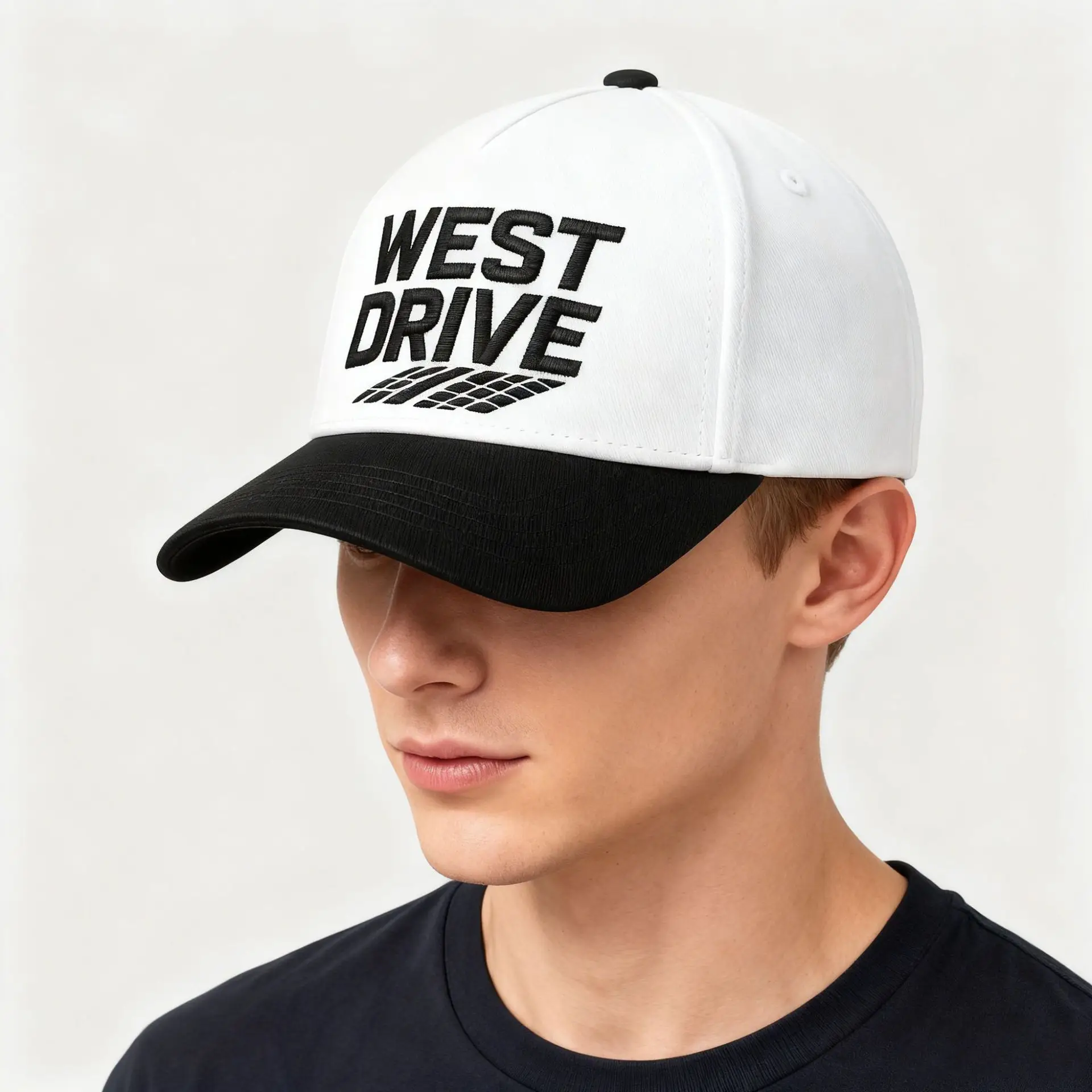 Pink & Beige Peaked Baseball Cap for Men Women - Image 15