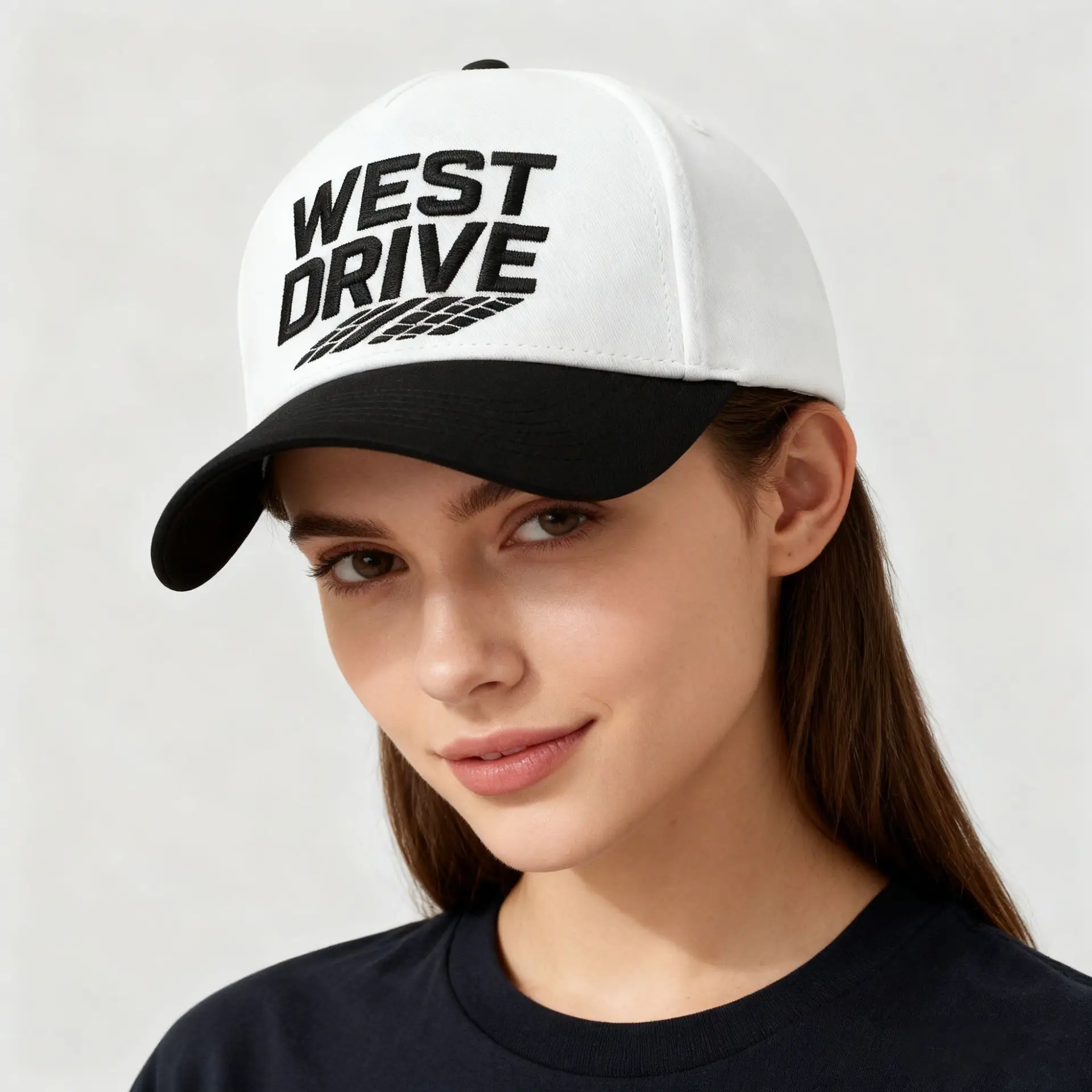 Pink & Beige Peaked Baseball Cap for Men Women - Image 18