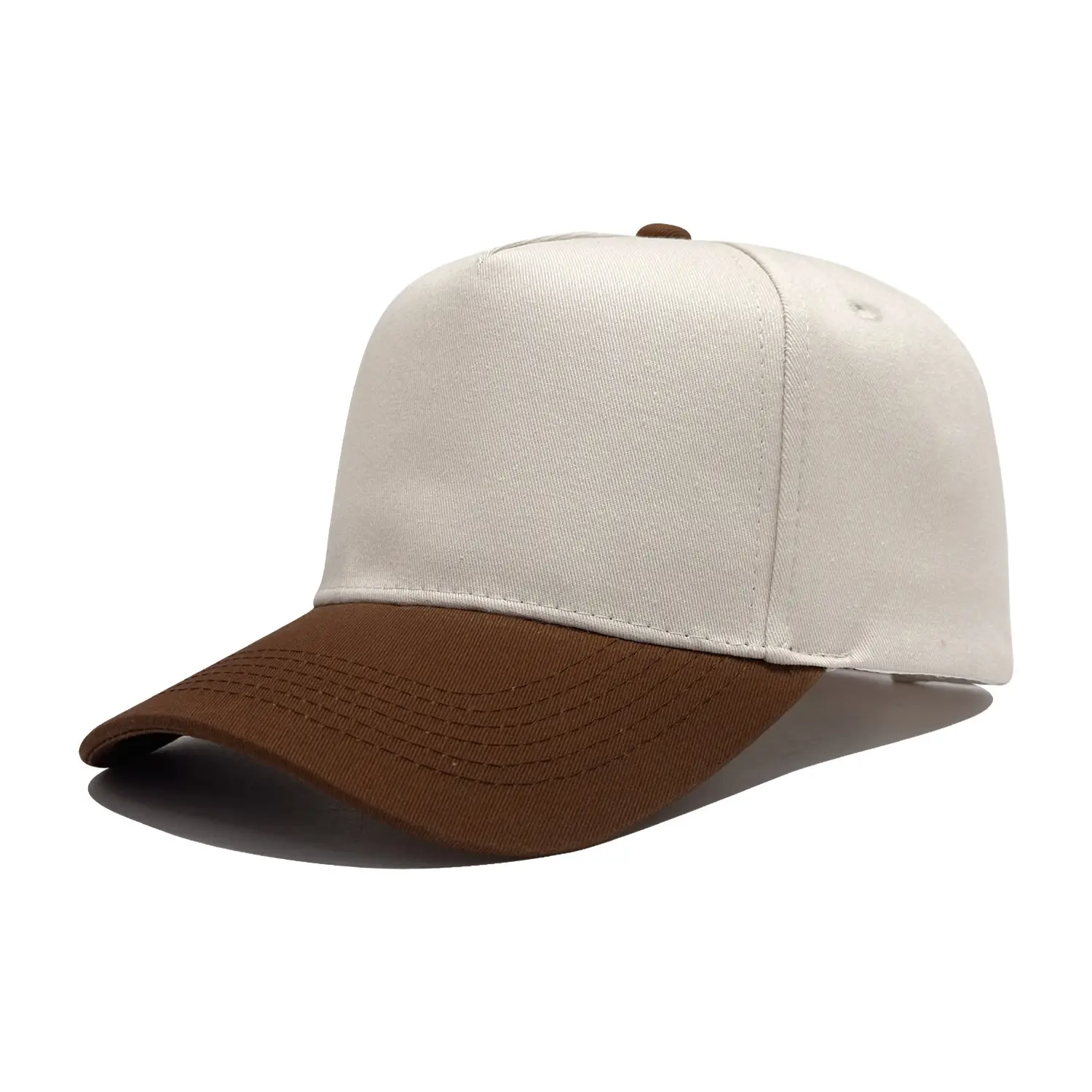 Pink & Beige Peaked Baseball Cap for Men Women - Image 5