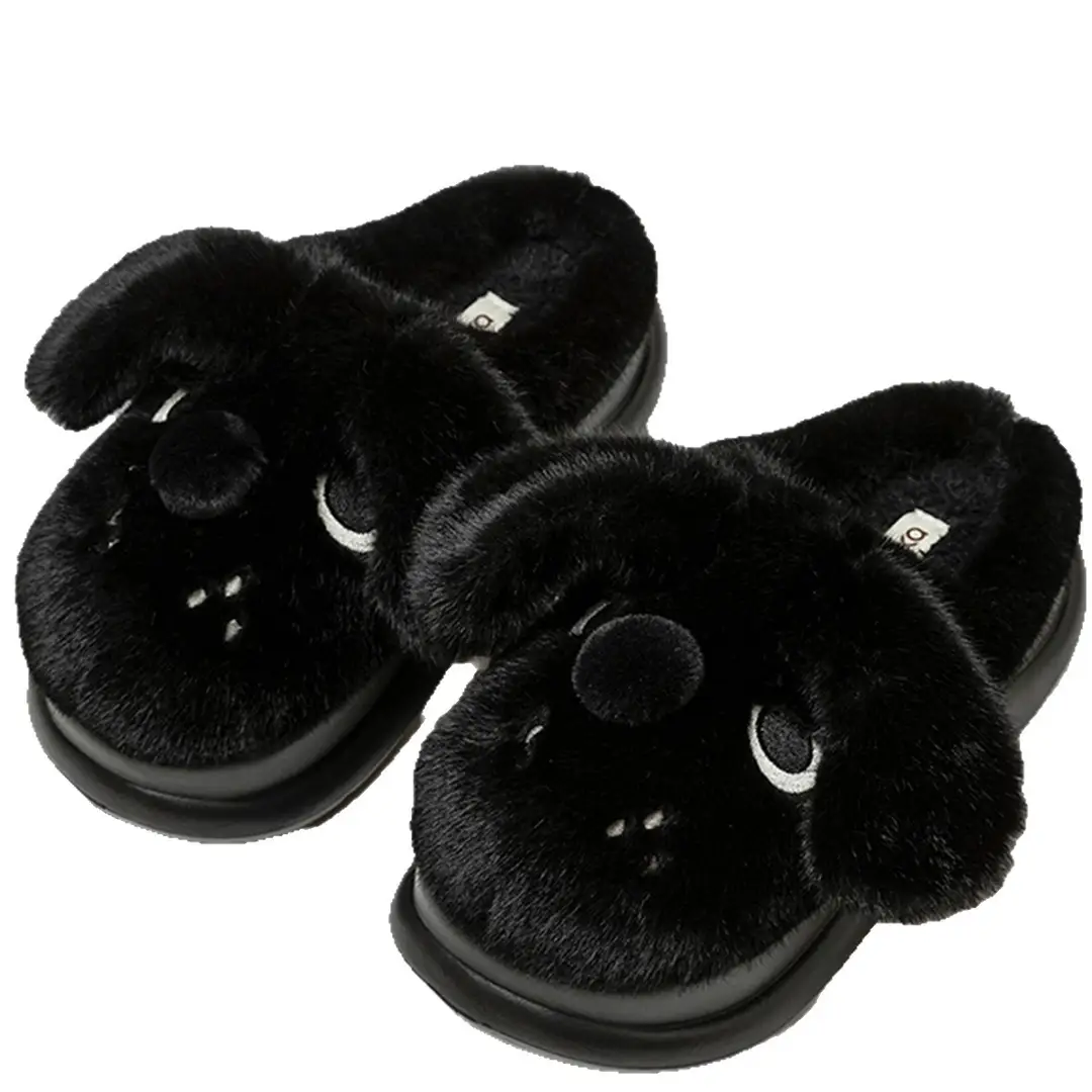 Warm Cotton Slippers for Women Indoor Home Confinement Shoes Non-Slip Household 2025 New Autumn and Winter Plush Cotton Slippers for Women