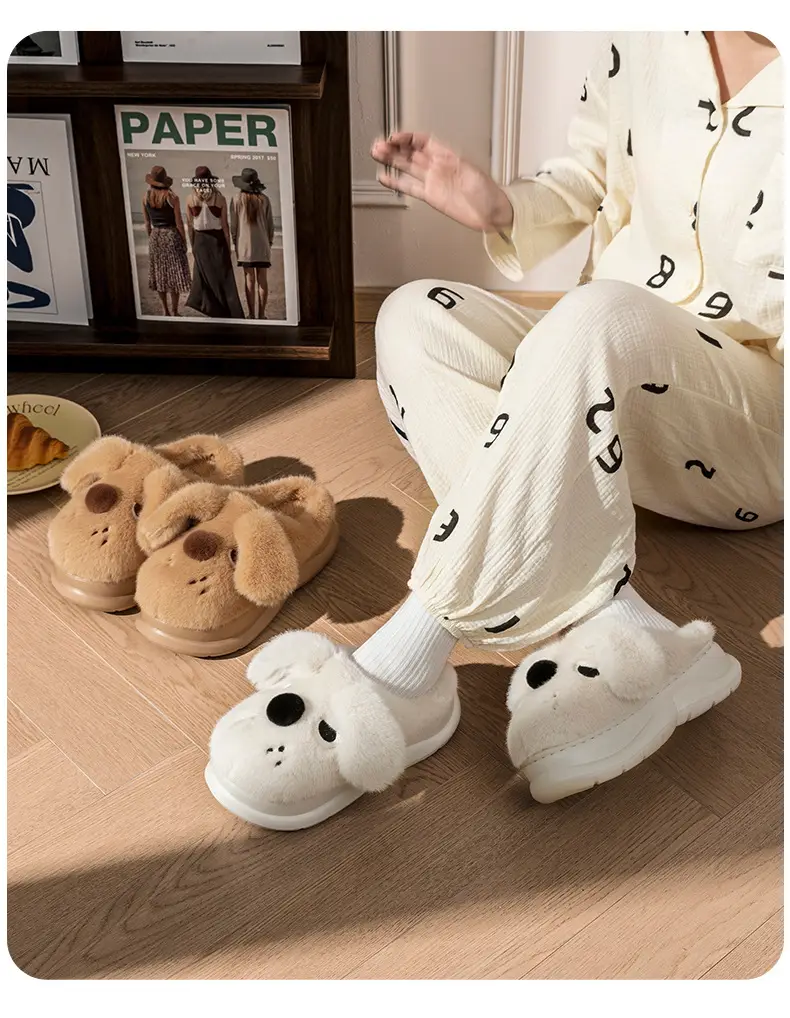 Warm Cotton Slippers for Women Indoor Home Confinement Shoes Non-Slip Household 2025 New Autumn and Winter Plush Cotton Slippers for Women — feature 11