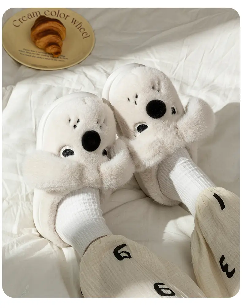 Warm Cotton Slippers for Women Indoor Home Confinement Shoes Non-Slip Household 2025 New Autumn and Winter Plush Cotton Slippers for Women — feature 12