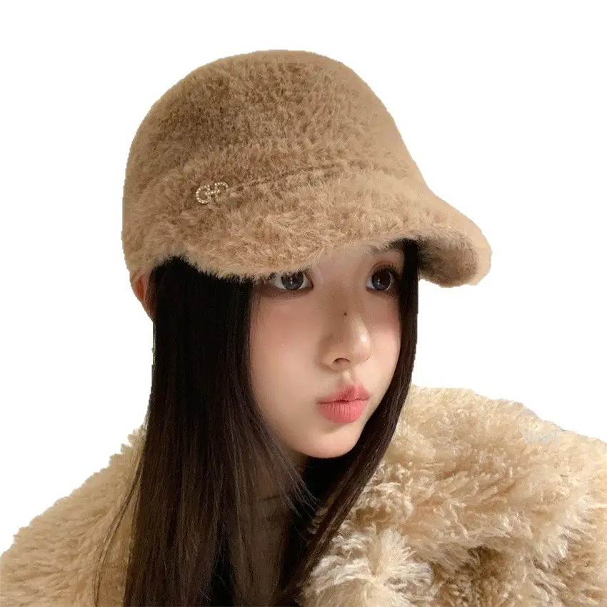 Women Plush Duckbill Hat Winter Warm Windproof