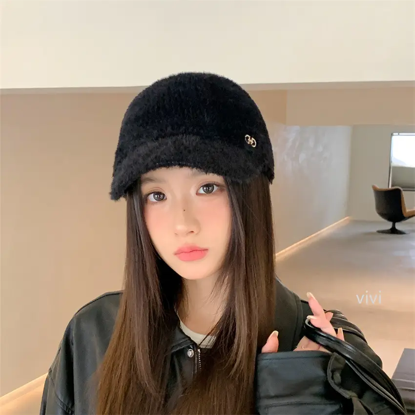 Women Plush Duckbill Hat Winter Warm Windproof — feature 9