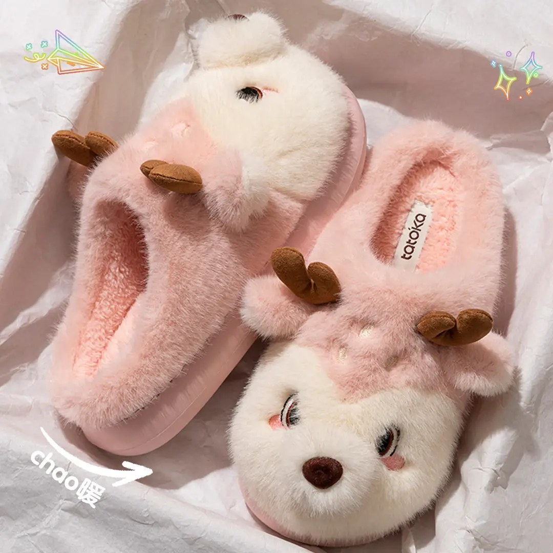2025 New Indoor Home Warm Non-Slip Thick-Soled Cotton Slippers for Women Winter Stepping on Shit Cotton Slippers for Women Autumn and Winter - Image 13