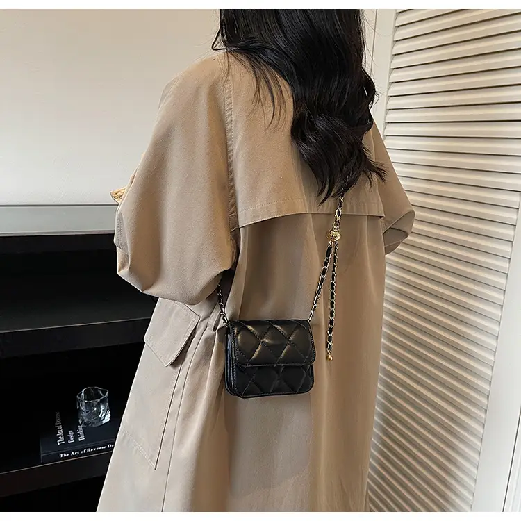 Red Quilted Chain Crossbody Bag for Women — feature 15