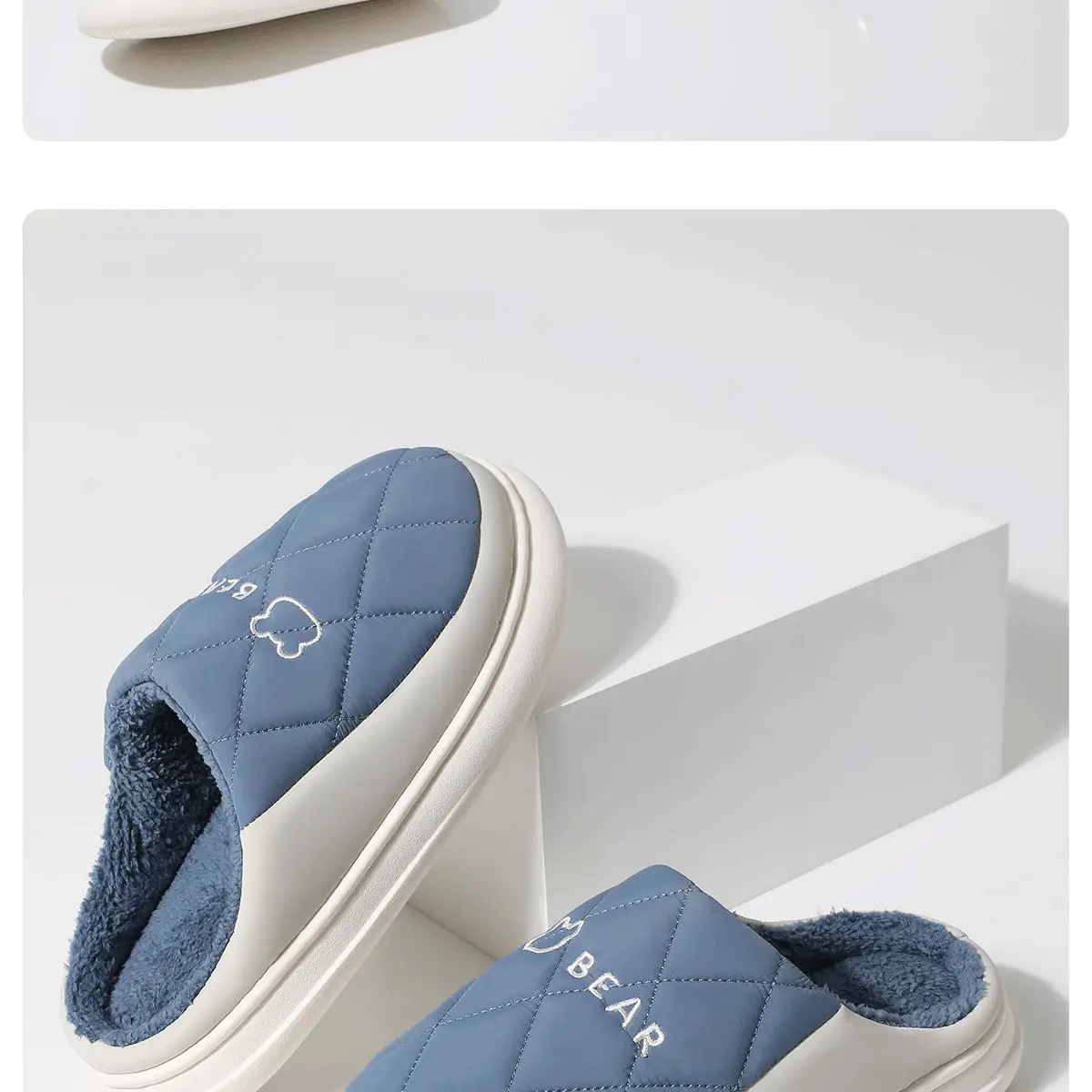 Waterproof Cotton Slippers for Men Women Autumn Winter Thick Soled — feature 18