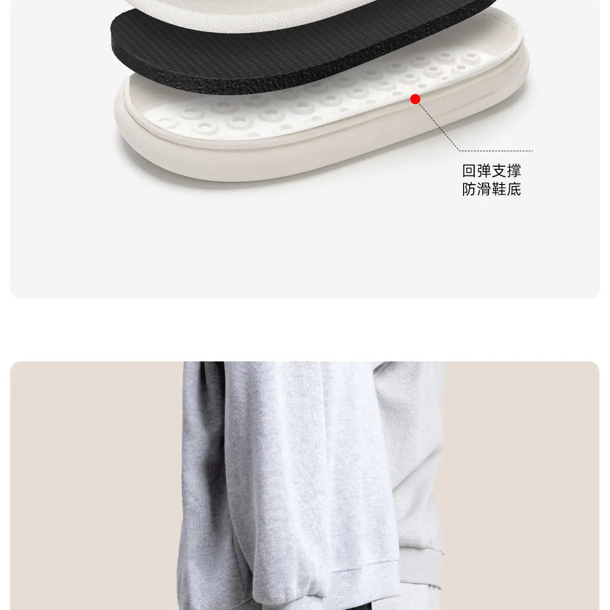 Waterproof Cotton Slippers for Men Women Autumn Winter Thick Soled — feature 6