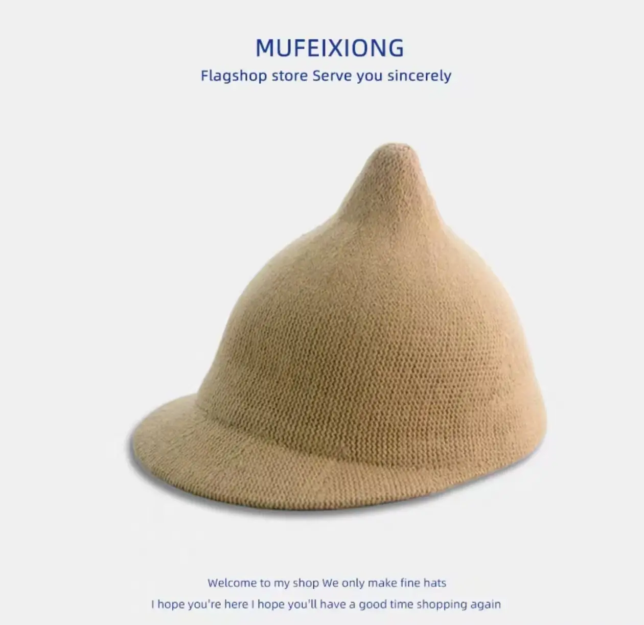 Baby Woolen Pointed Hat Autumn Winter Cute J Pointed Top Infant Fashionable Hat Winter Peaked Cap - Image 4