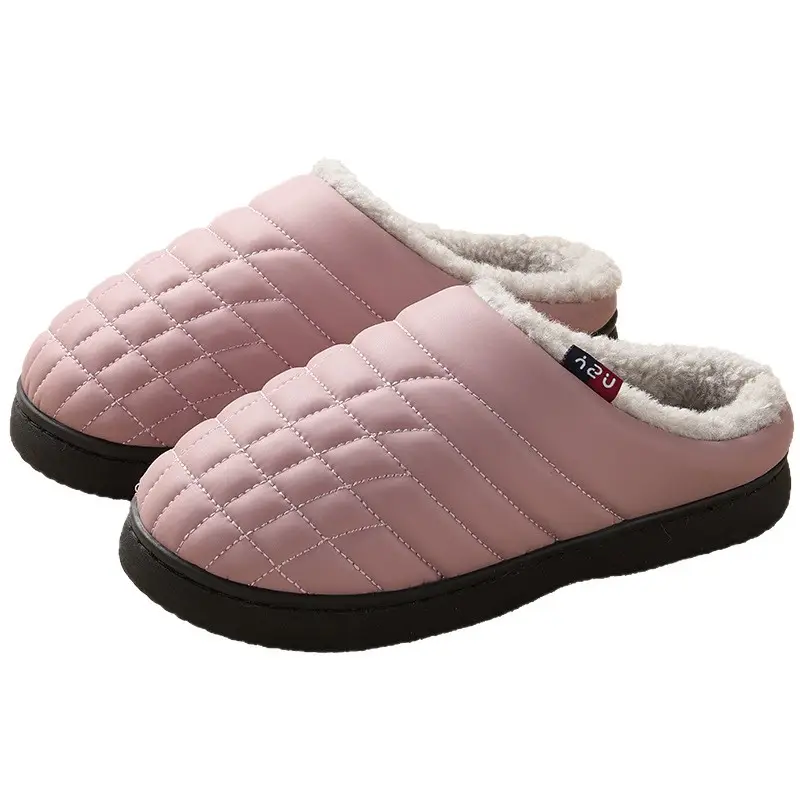 Qidan Shoe Factory Waterproof Cotton Slippers Women's Autumn and Winter Elderly Home Indoor Velvet Warm Anti-Slip Cotton Slippers - Image 8