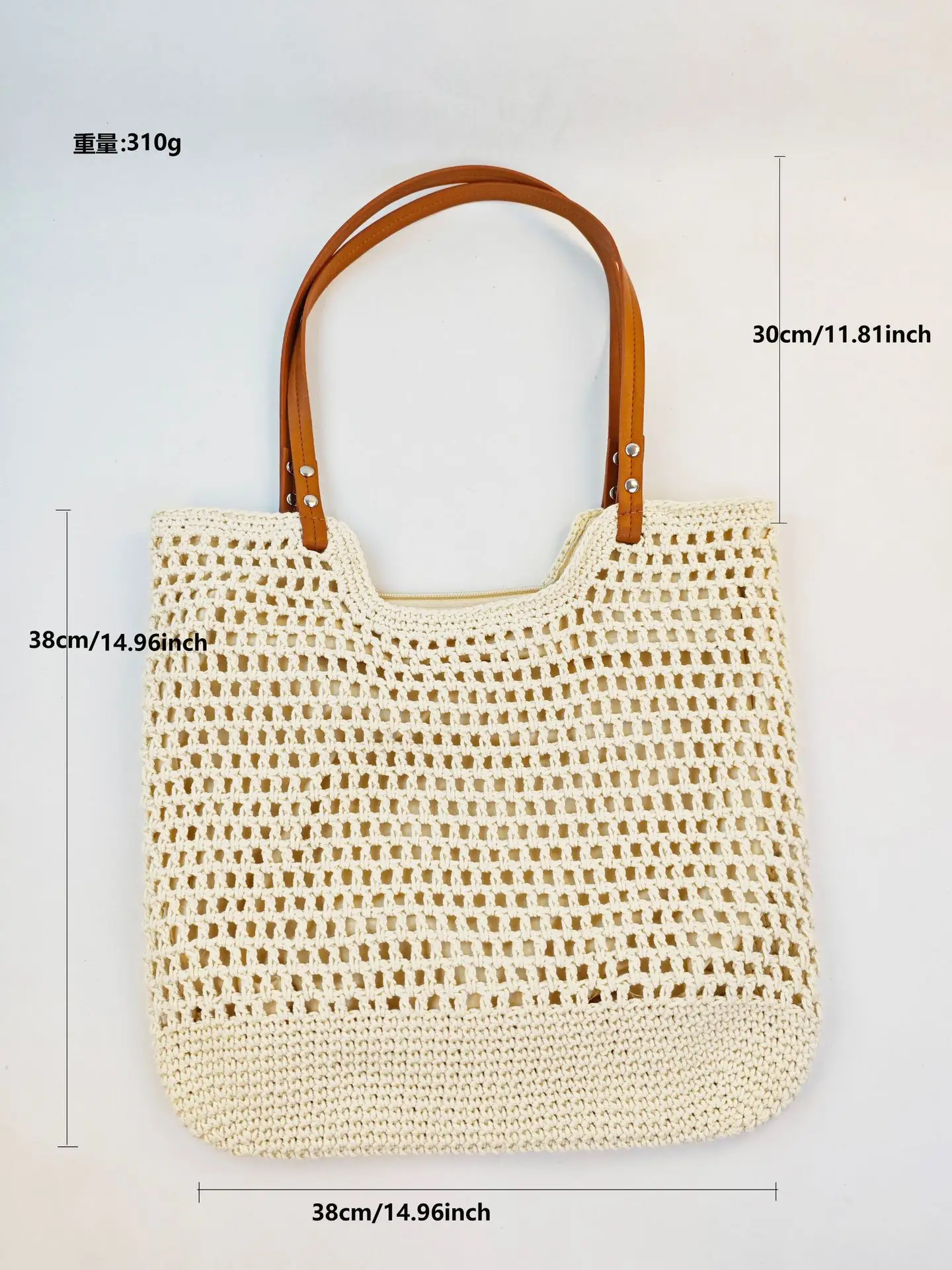 Cross-Border Hollow Artistic Handwoven Beach Bag — feature 7