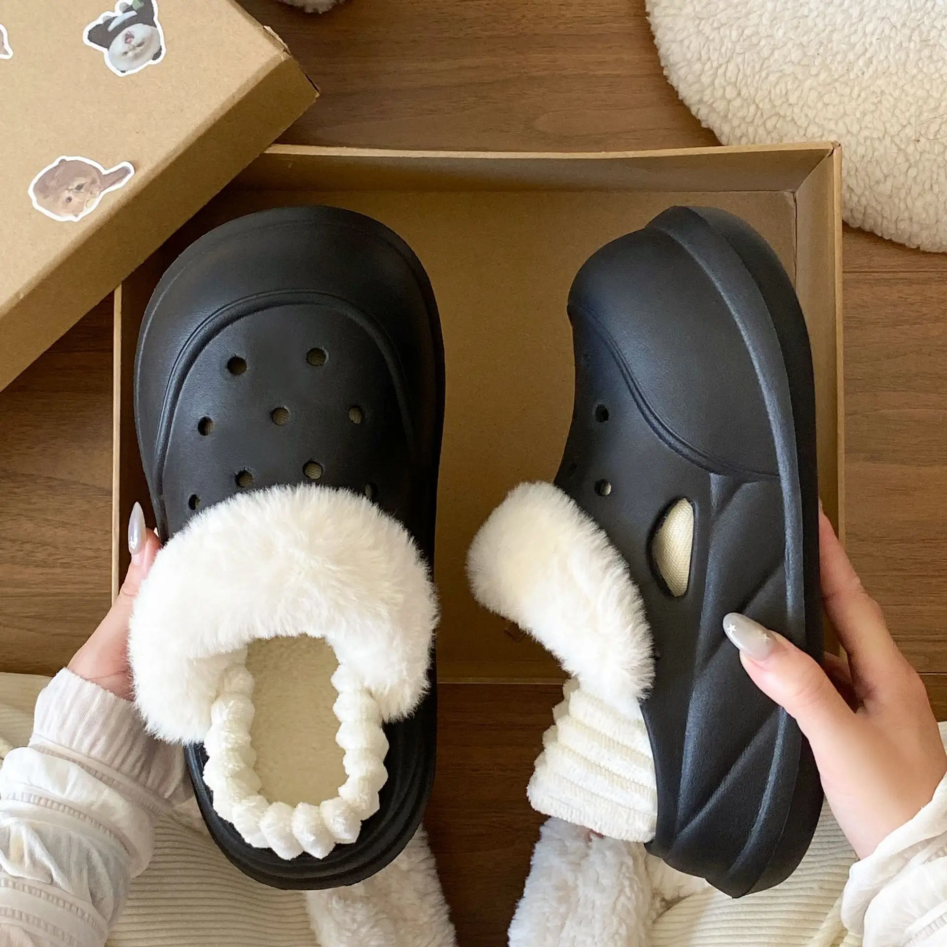 Winter Warm Eva Slippers Women Anti-Slip Soft