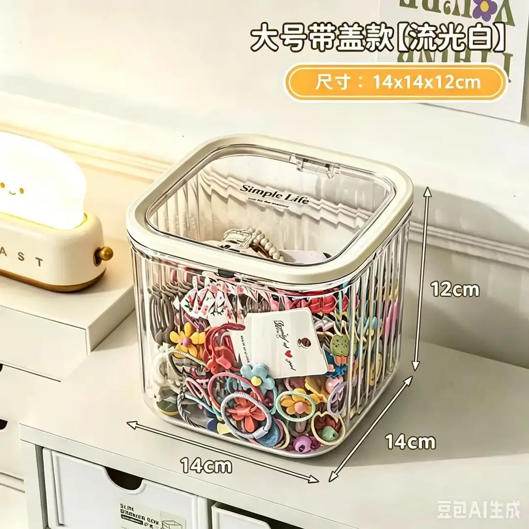 Children's Hair Accessories Storage Box Little Girl's Hair Rope Rubber Band Decoration Box Hairpin Hair Headwear Large Capacity Jewelry Box