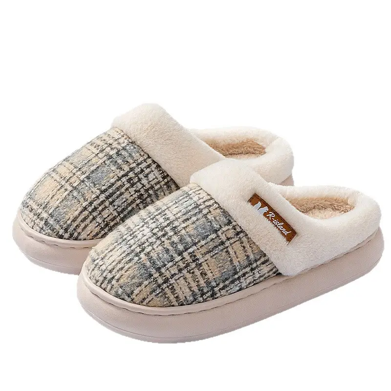 Cotton Slippers for Women Winter 2025 New Indoor Home Non-Slip Warm Plus Plush Slippers for Men Winter - Image 8