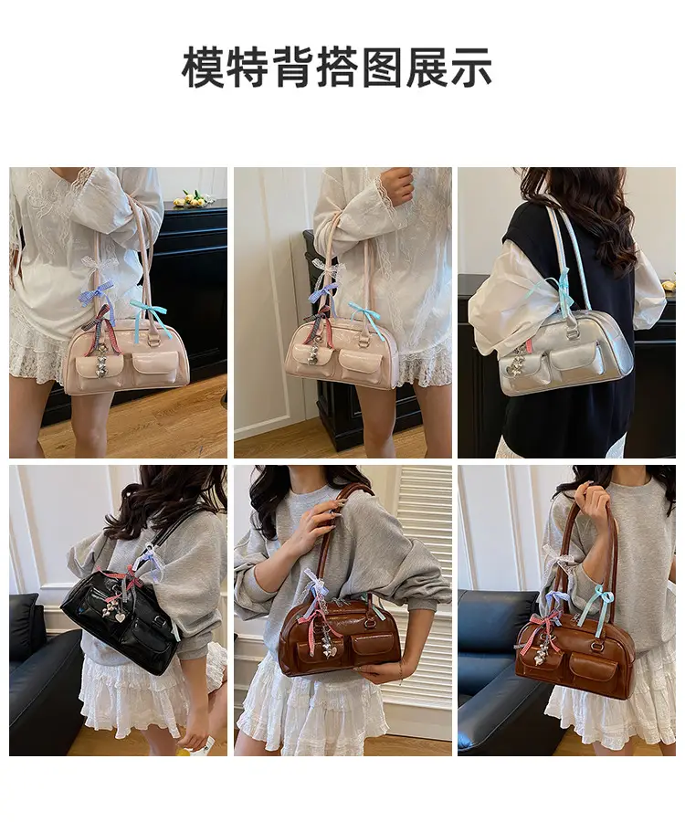 Women's Cross-Border Leather Shoulder Bag Brown 2025 — feature 7