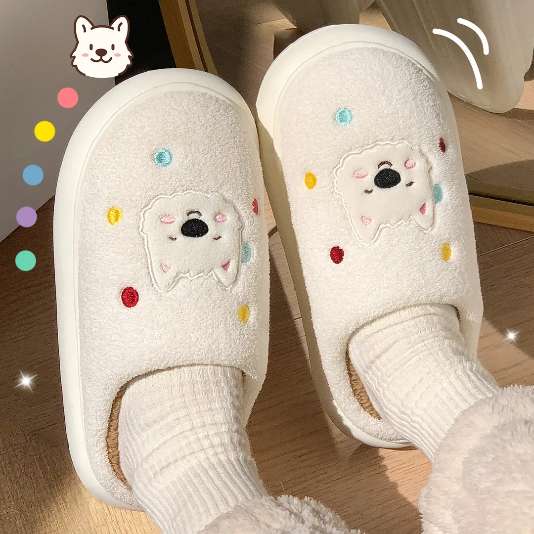 Cute Cotton Slippers for Women, New Winter Style, Home Warm Plush Slippers with Fruit Design, Thick-Soled Cotton Slippers for Couples - Image 11