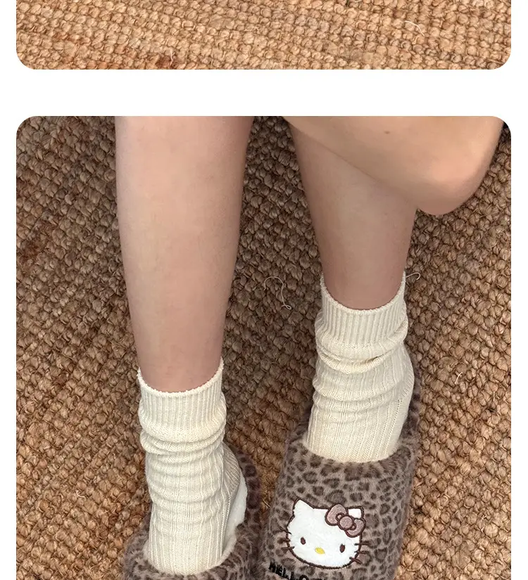 Sanrio Genuine Cartoon Cotton Slippers for Women Winter Indoor Home Plush Slippers Home Thickeneded Warm Wool Slippers — feature 18