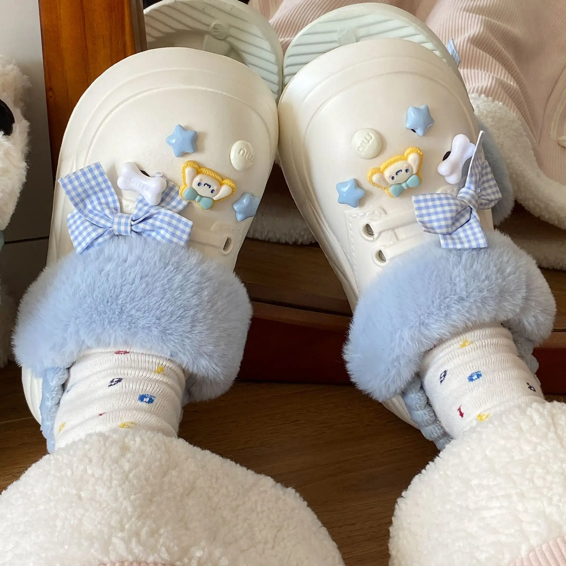 Cute Cinnamon Dog Embroidered Slippers for Girls - Image 7
