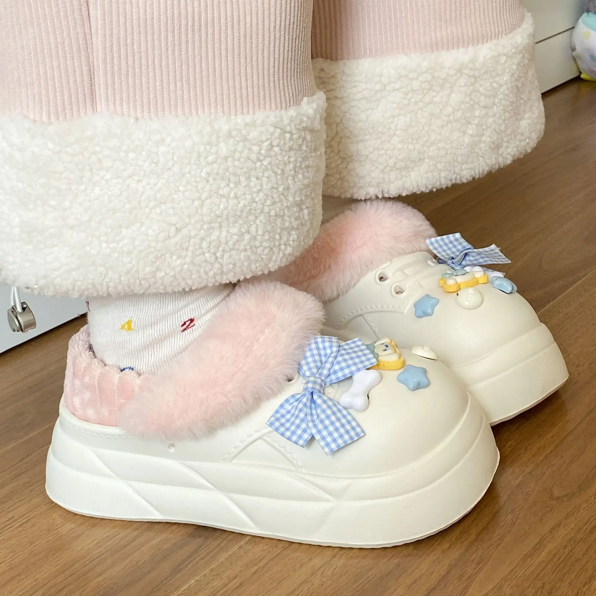 Cute Cinnamon Dog Embroidered Slippers for Girls - Image 8