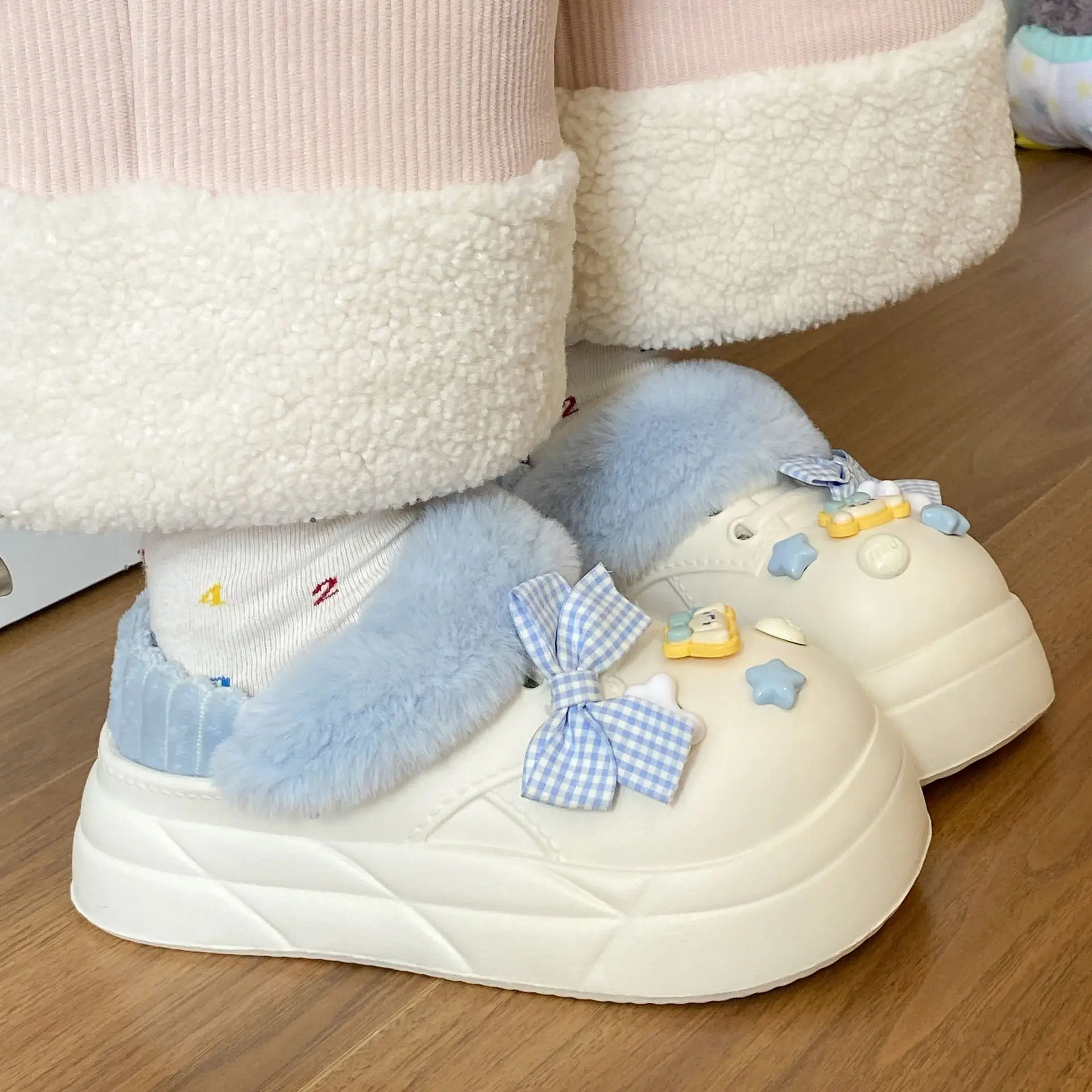 Cute Cinnamon Dog Embroidered Slippers for Girls - Image 9