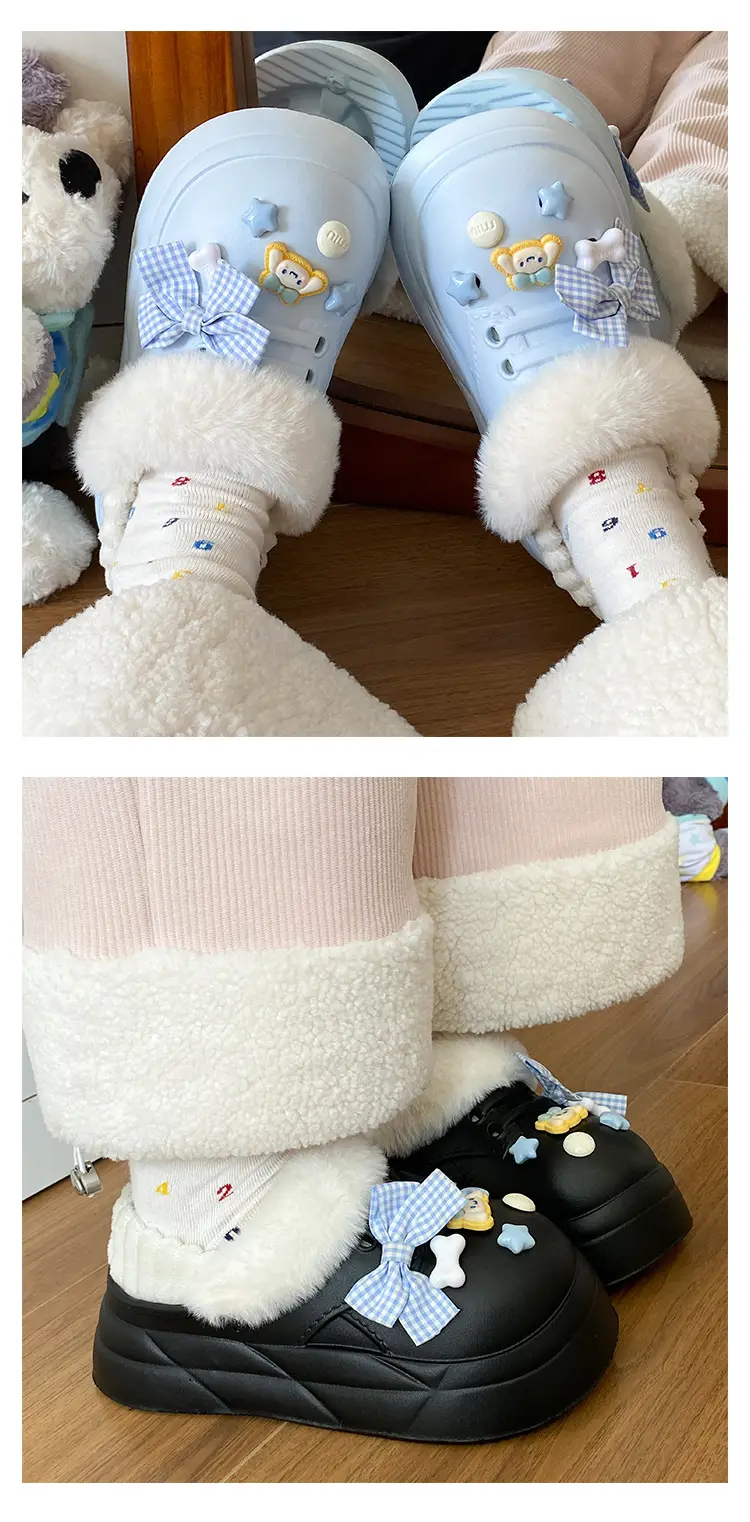 Cute Cinnamon Dog Embroidered Slippers for Girls — feature 11