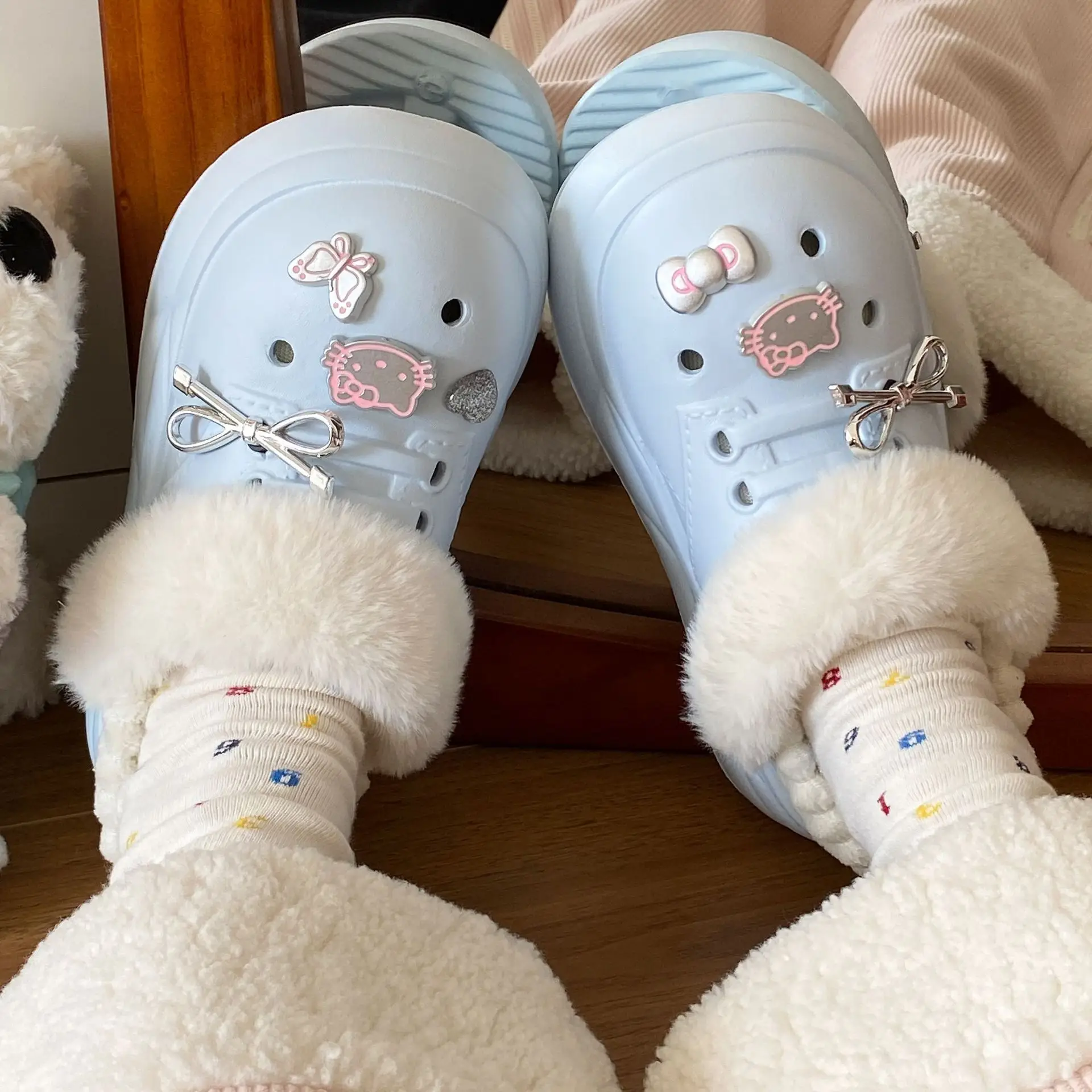Winter Warm Furry Cat Slippers for Women