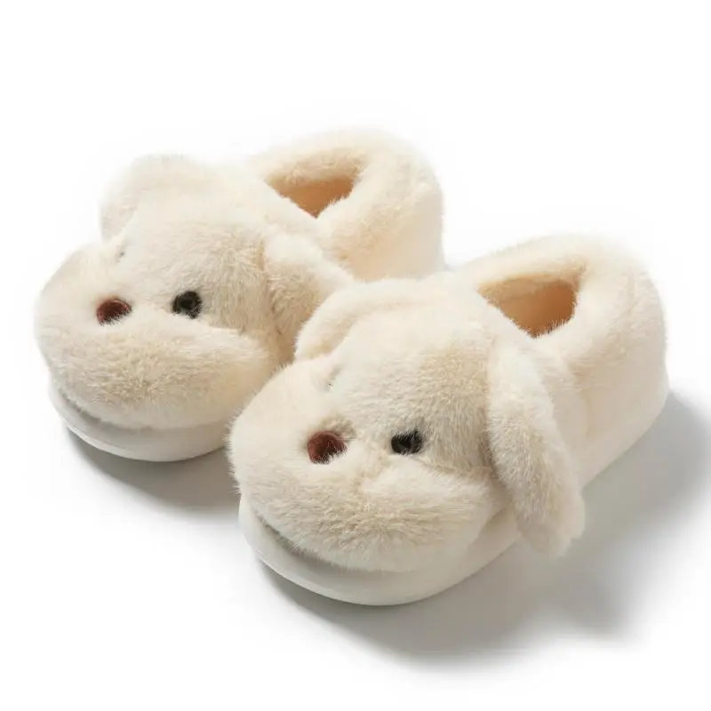 Cute Stuffed Puppy Cotton Slippers for Women - Image 9