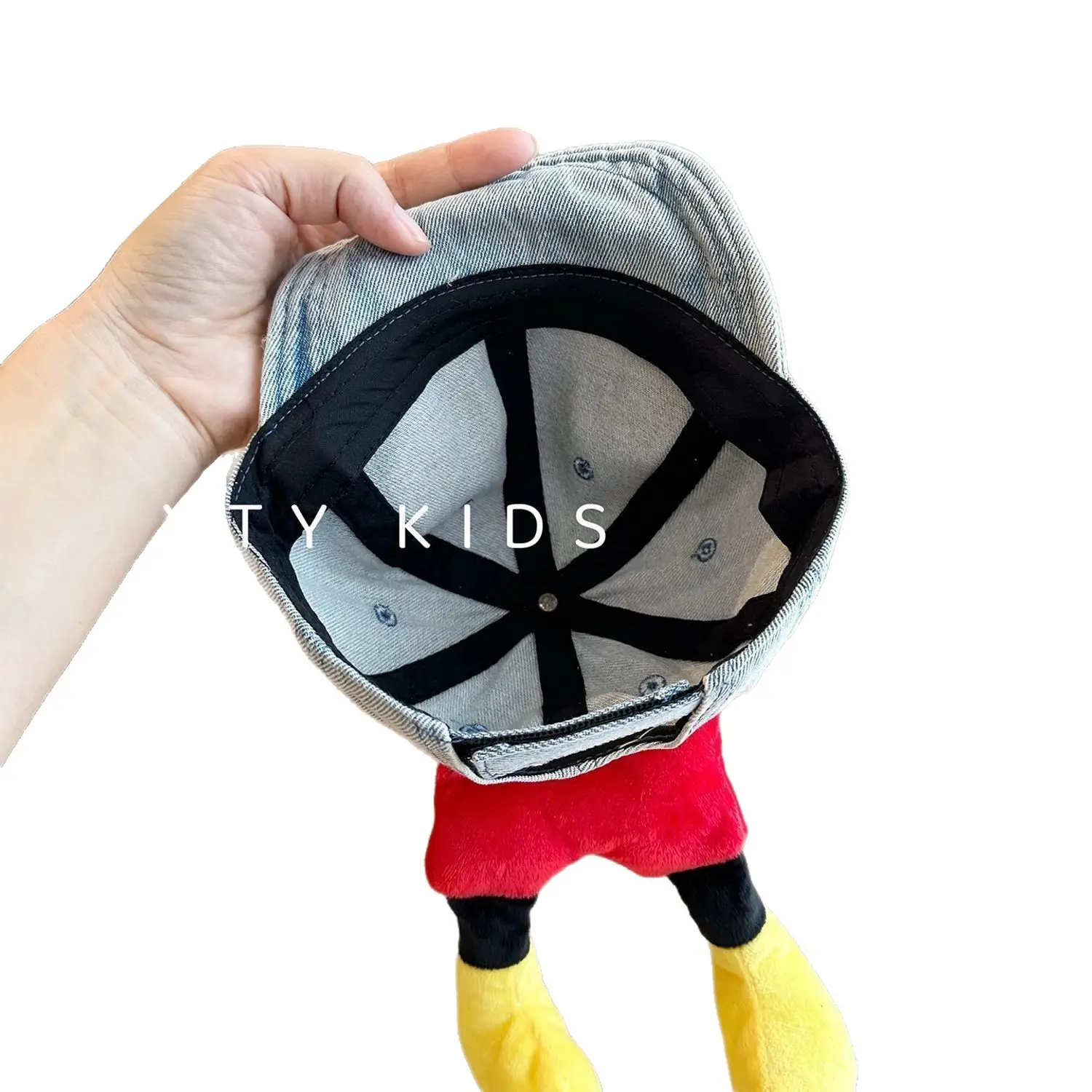 Korean Style Baby Cap Red Blue Denim Peaked Soft Bristle - Image 7
