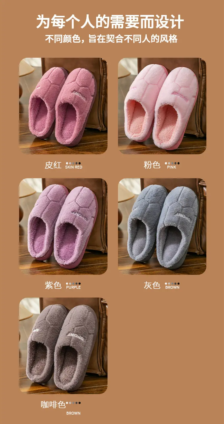 Cotton Slippers for Women Grey Indoor Warm — feature 10