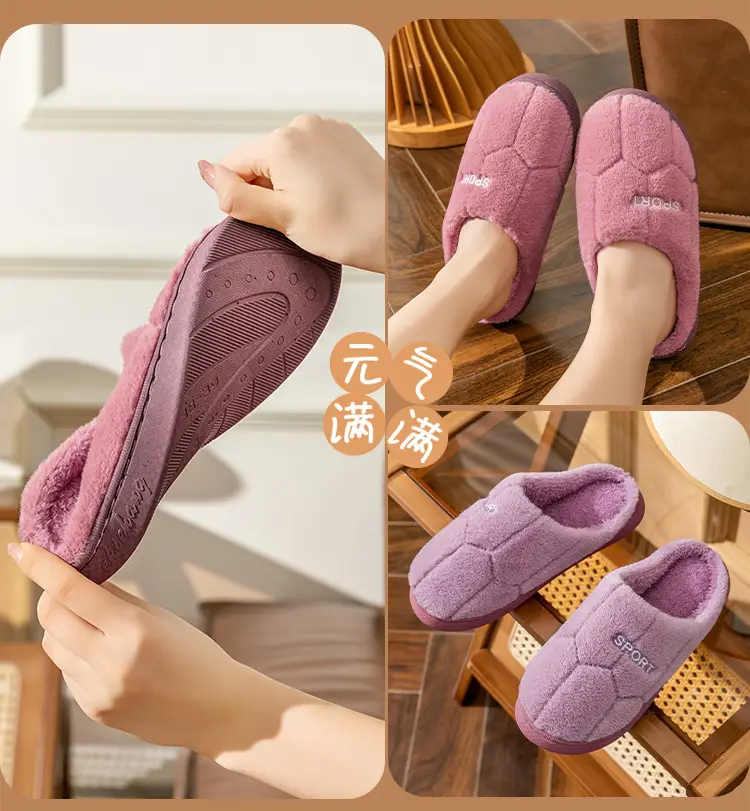 Cotton Slippers for Women Grey Indoor Warm — feature 15