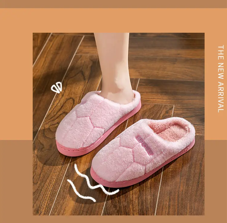 Cotton Slippers for Women Grey Indoor Warm — feature 17