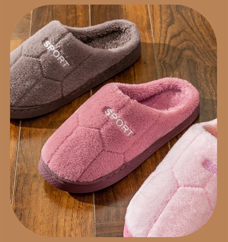 Cotton Slippers for Women Grey Indoor Warm — feature 20