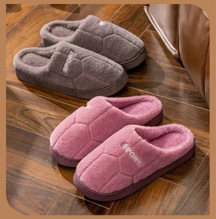 Cotton Slippers for Women Grey Indoor Warm — feature 21