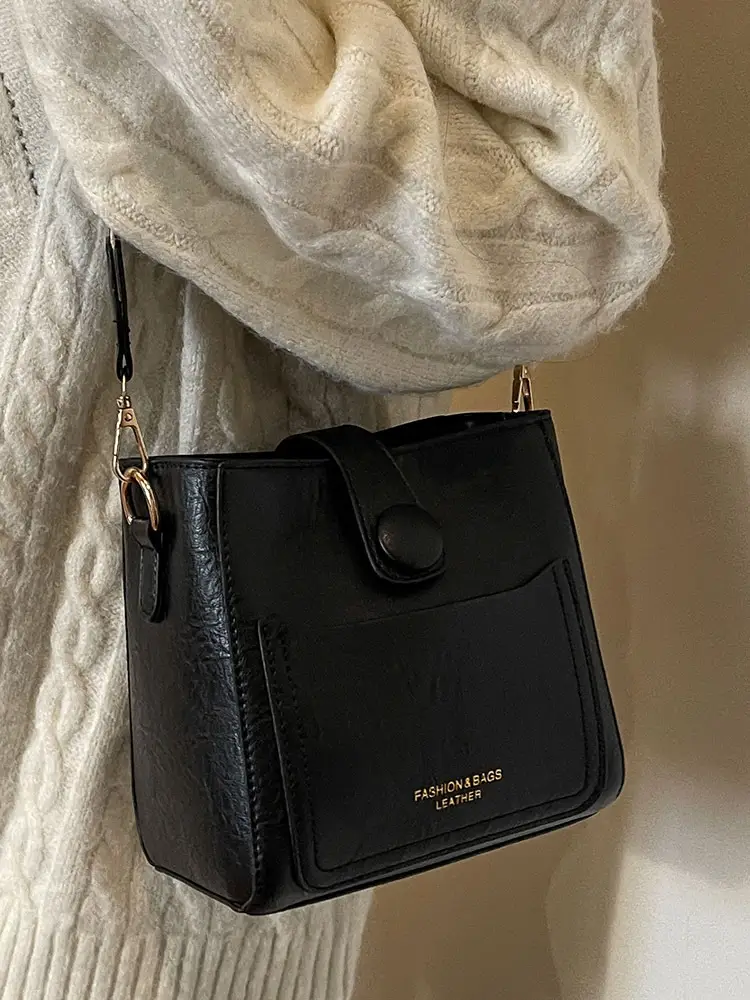 Korean Style Brown Leather Crossbody Bag for Women - Image 9
