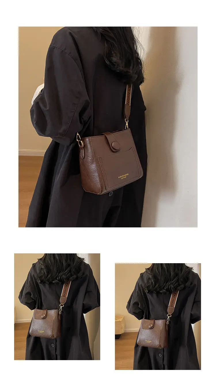 Korean Style Brown Leather Crossbody Bag for Women — feature 11