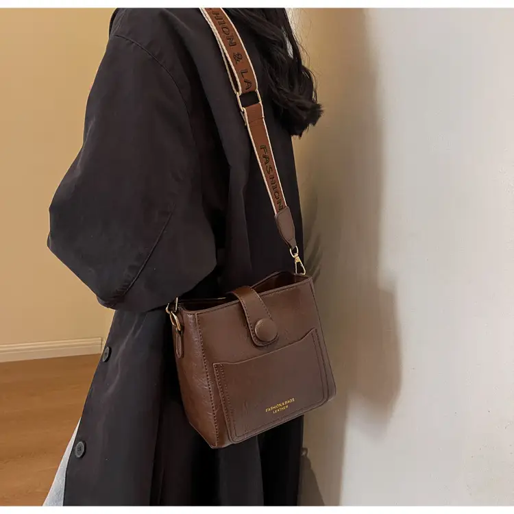 Korean Style Brown Leather Crossbody Bag for Women — feature 17