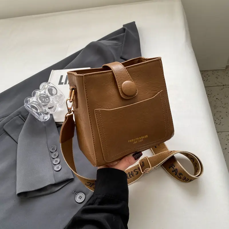 Korean Style Brown Leather Crossbody Bag for Women — feature 26