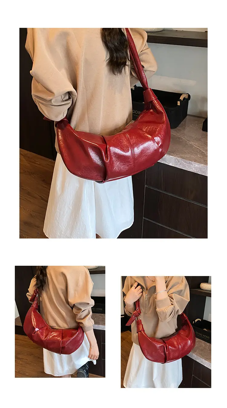 Retro Red Leather Shoulder Bag for Women 2025 — feature 11