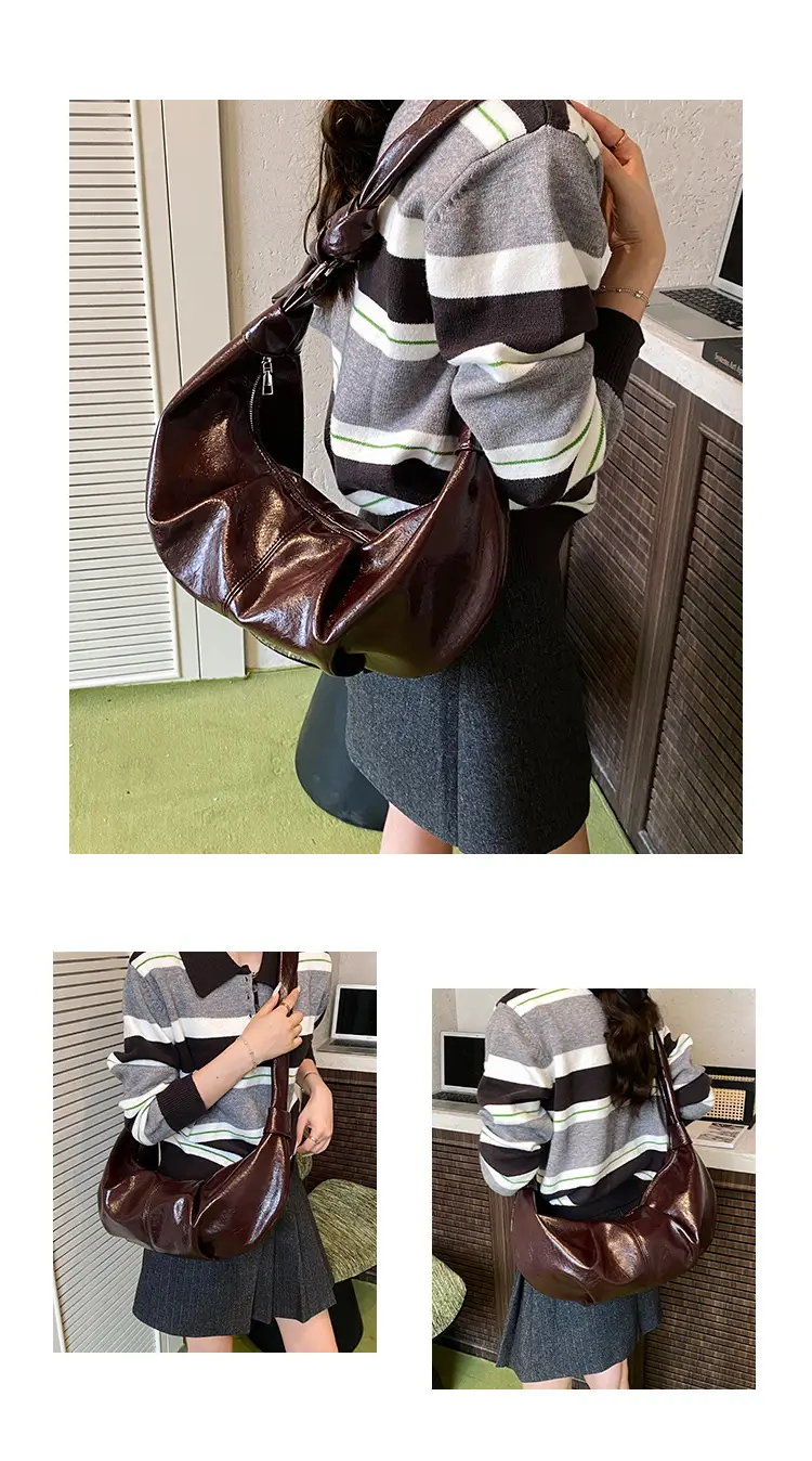 Retro Red Leather Shoulder Bag for Women 2025 — feature 12