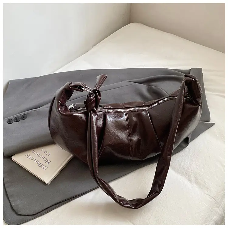 Retro Red Leather Shoulder Bag for Women 2025 - Image 3