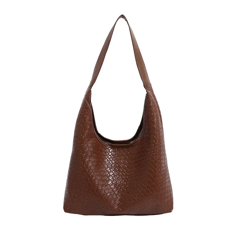 Black Woven Shoulder Bag Large Capacity 2025 - Image 8