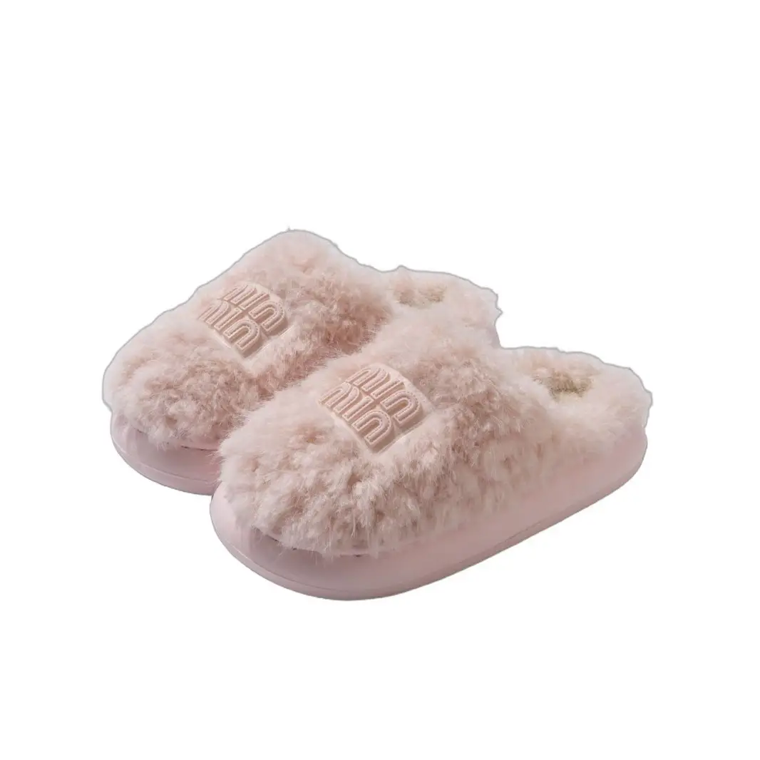 2025 Winter Cotton Stuffed Slippers for Women Pink - Image 10