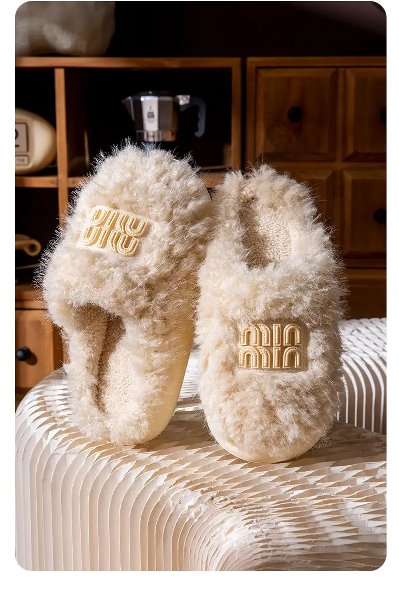 2025 Winter Cotton Stuffed Slippers for Women Pink — feature 11