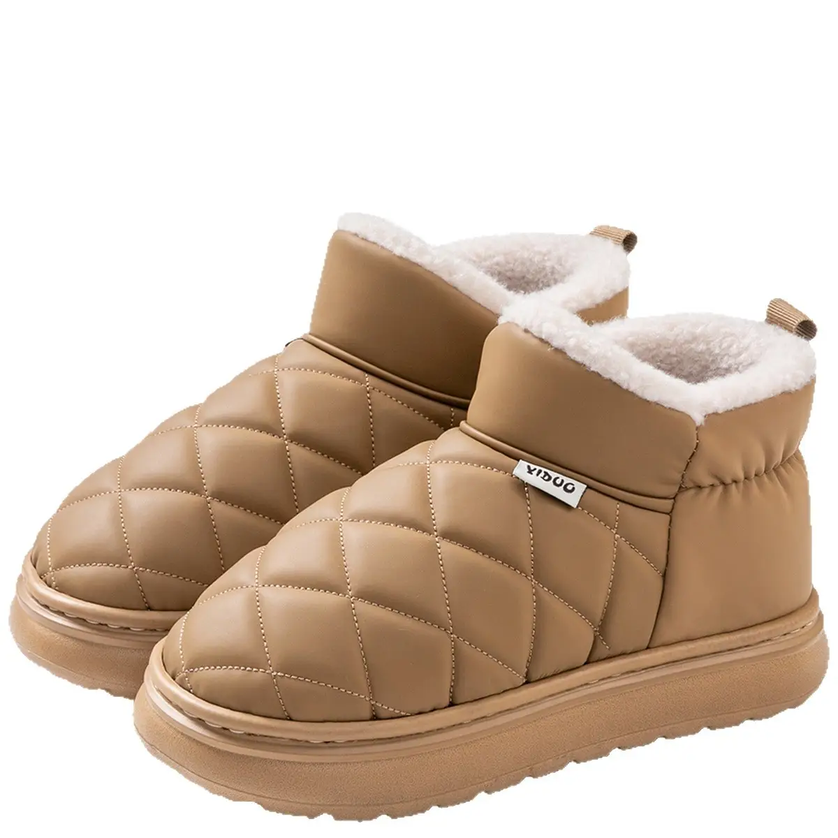 Women's Warm Cotton Slippers Closed Back Autumn Winter - Image 13