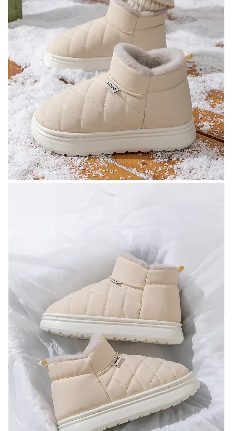 Women's Warm Cotton Slippers Closed Back Autumn Winter — feature 12