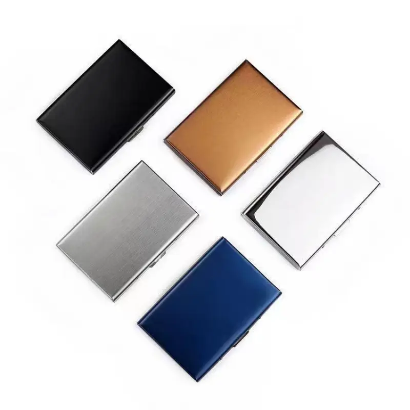New 2025 Stainless Steel Card Holder Mini Wallet Anti-Magnetic Anti-Theft Casual High-Grade Stainless Steel Card Case Card Cover Wholesale