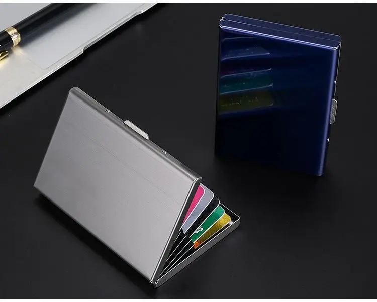 New 2025 Stainless Steel Card Holder Mini Wallet Anti-Magnetic Anti-Theft Casual High-Grade Stainless Steel Card Case Card Cover Wholesale — feature 20