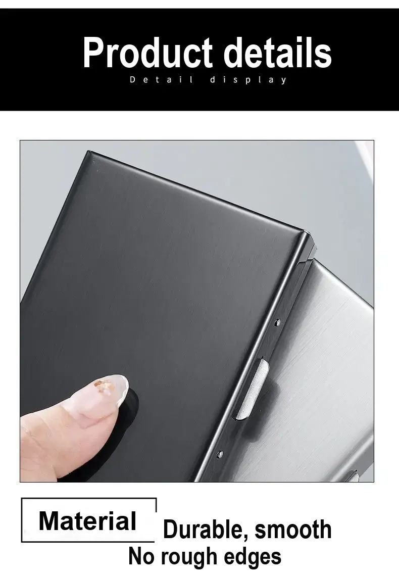 Close-up of the black and silver holder surfaces and clasp area