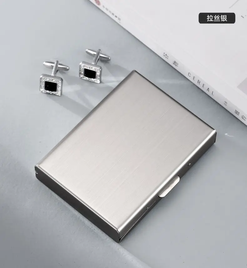 New 2025 Stainless Steel Card Holder Mini Wallet Anti-Magnetic Anti-Theft Casual High-Grade Stainless Steel Card Case Card Cover Wholesale — feature 26